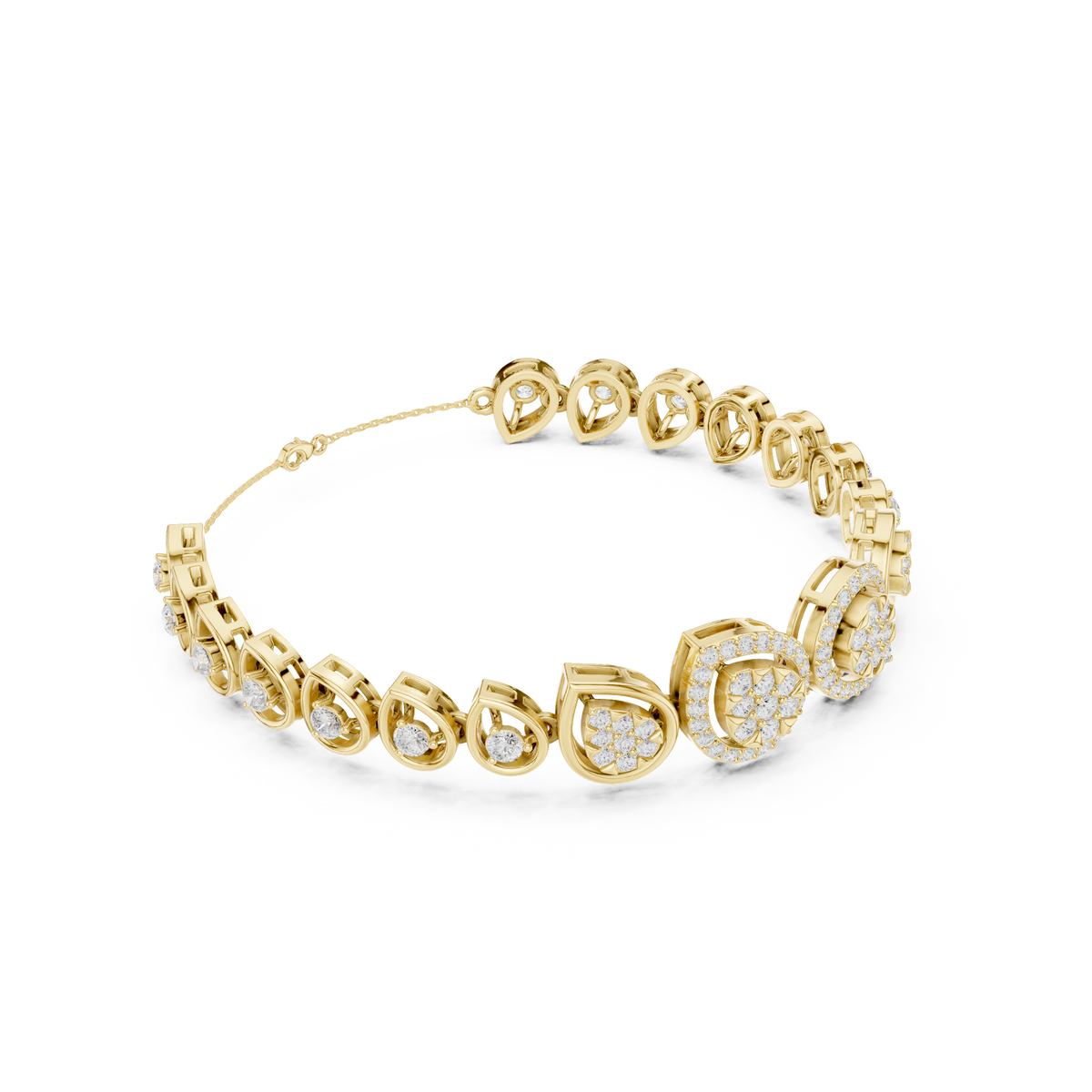 Luxury Diamond Teardrop Bracelet for Women