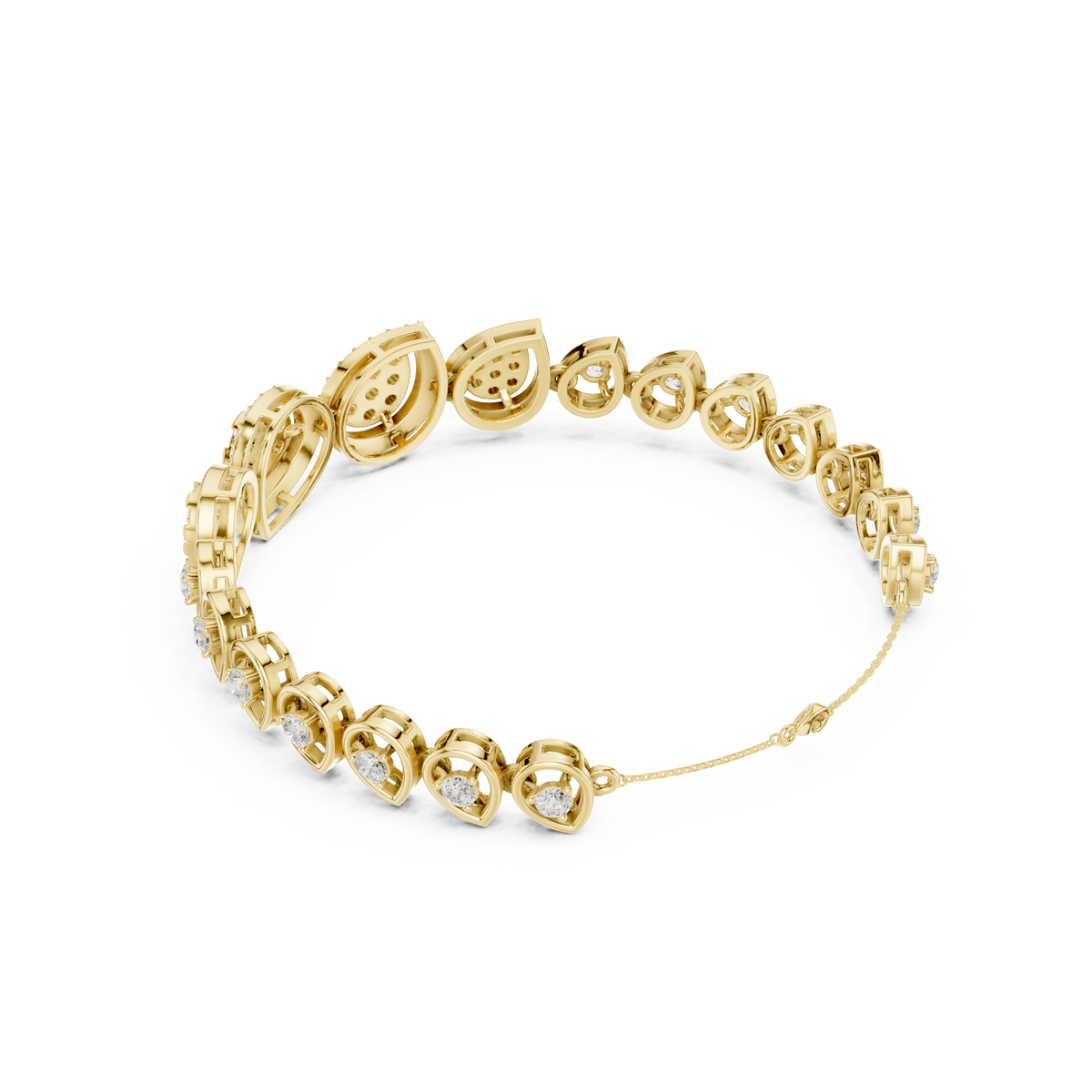 Luxury Diamond Teardrop Bracelet for Women