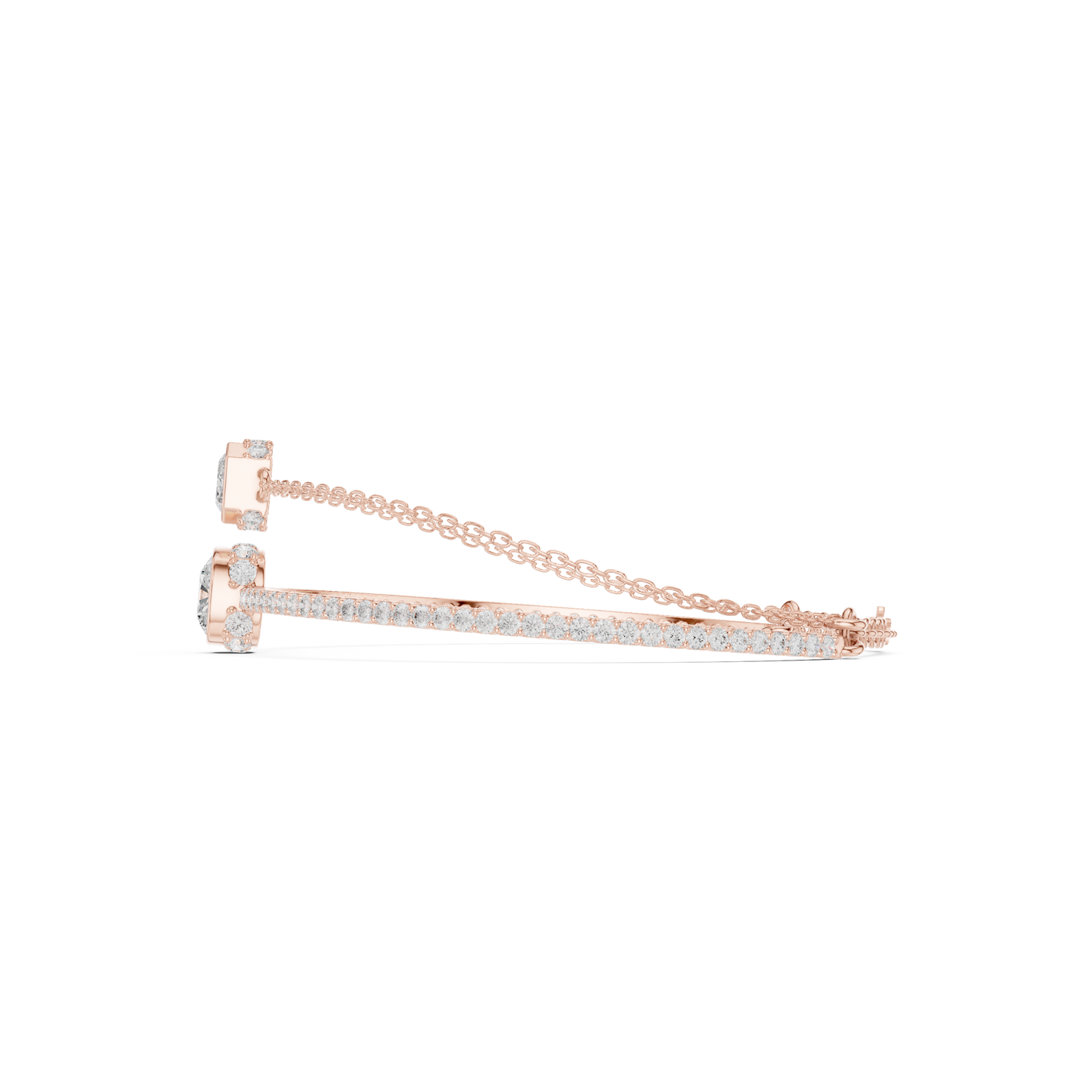 Elegant Dual Diamond Chain Bracelet for Women