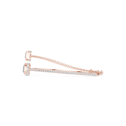 Elegant Dual Diamond Chain Bracelet for Women