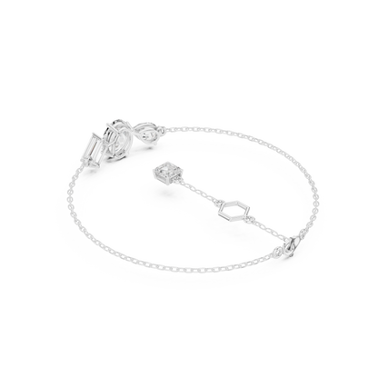 Elegant Multi-Shape Diamond Chain Bracelet for Women