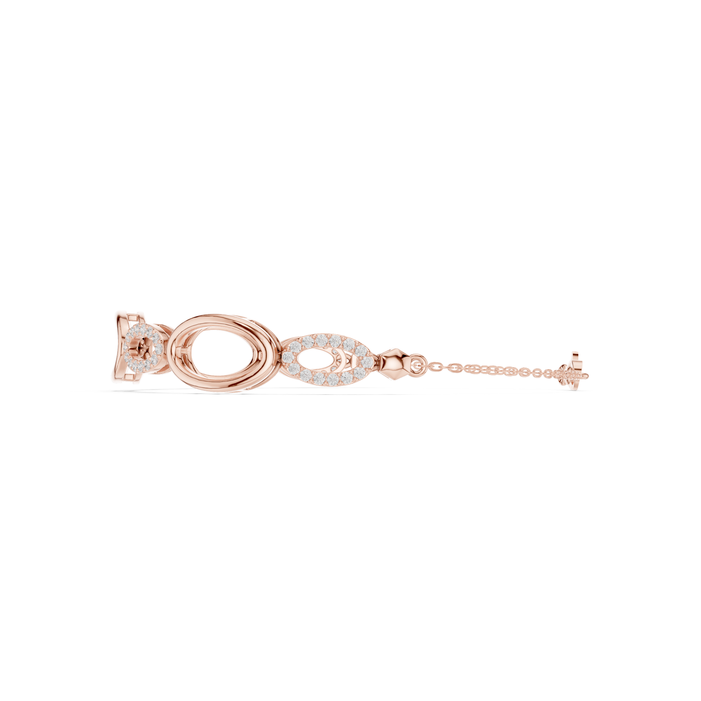 Elegant Oval Link Diamond Bracelet for Women