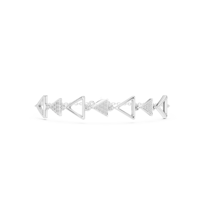 Elegant Triangle Diamond Link Bracelet for Women