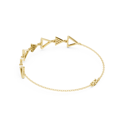 Elegant Triangle Diamond Link Bracelet for Women