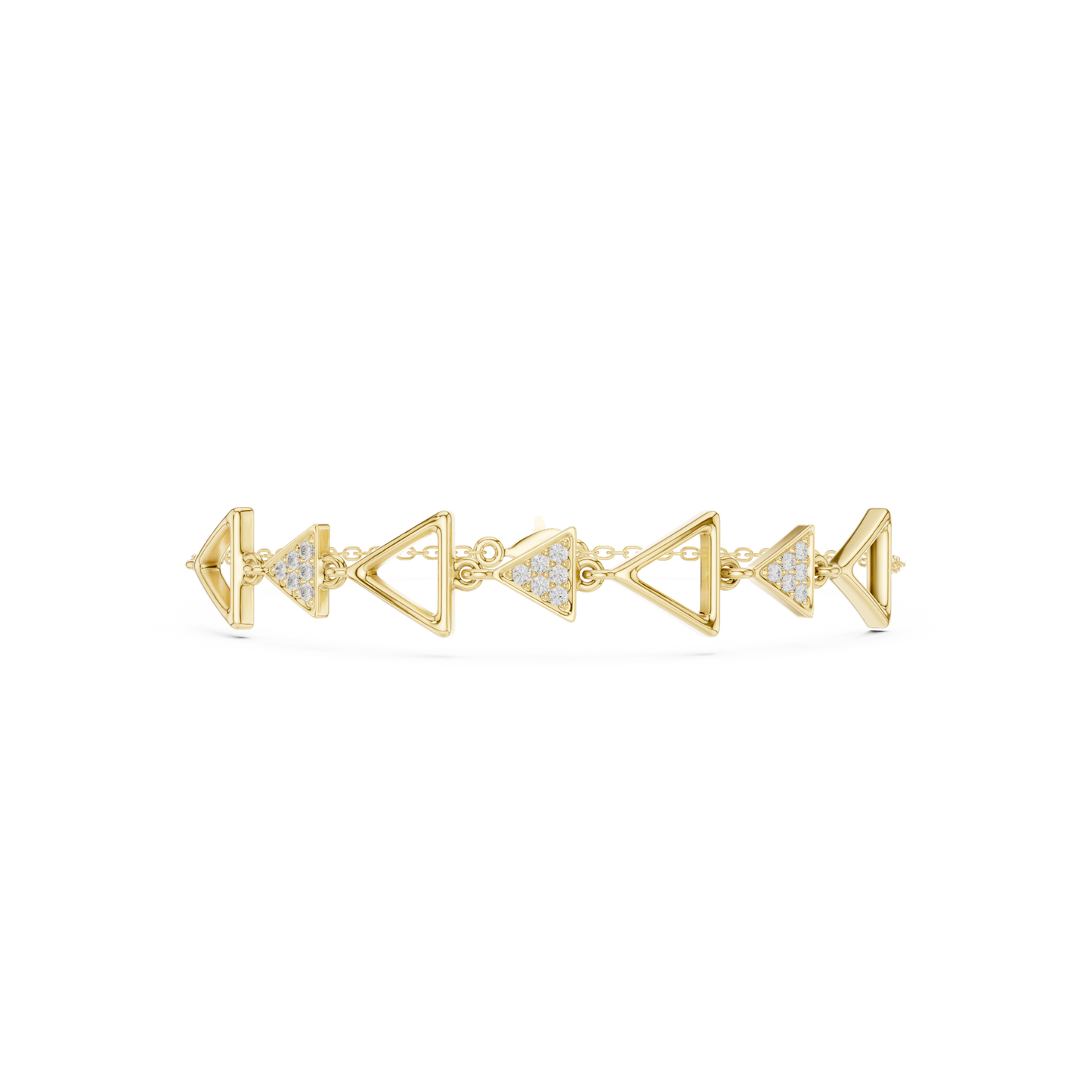 Elegant Triangle Diamond Link Bracelet for Women