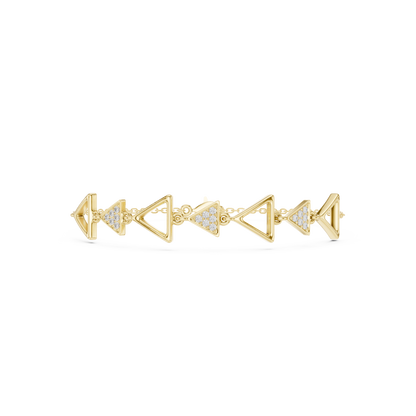 Elegant Triangle Diamond Link Bracelet for Women