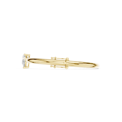 Pear Cut Solitaire Diamond Bangle Bracelet