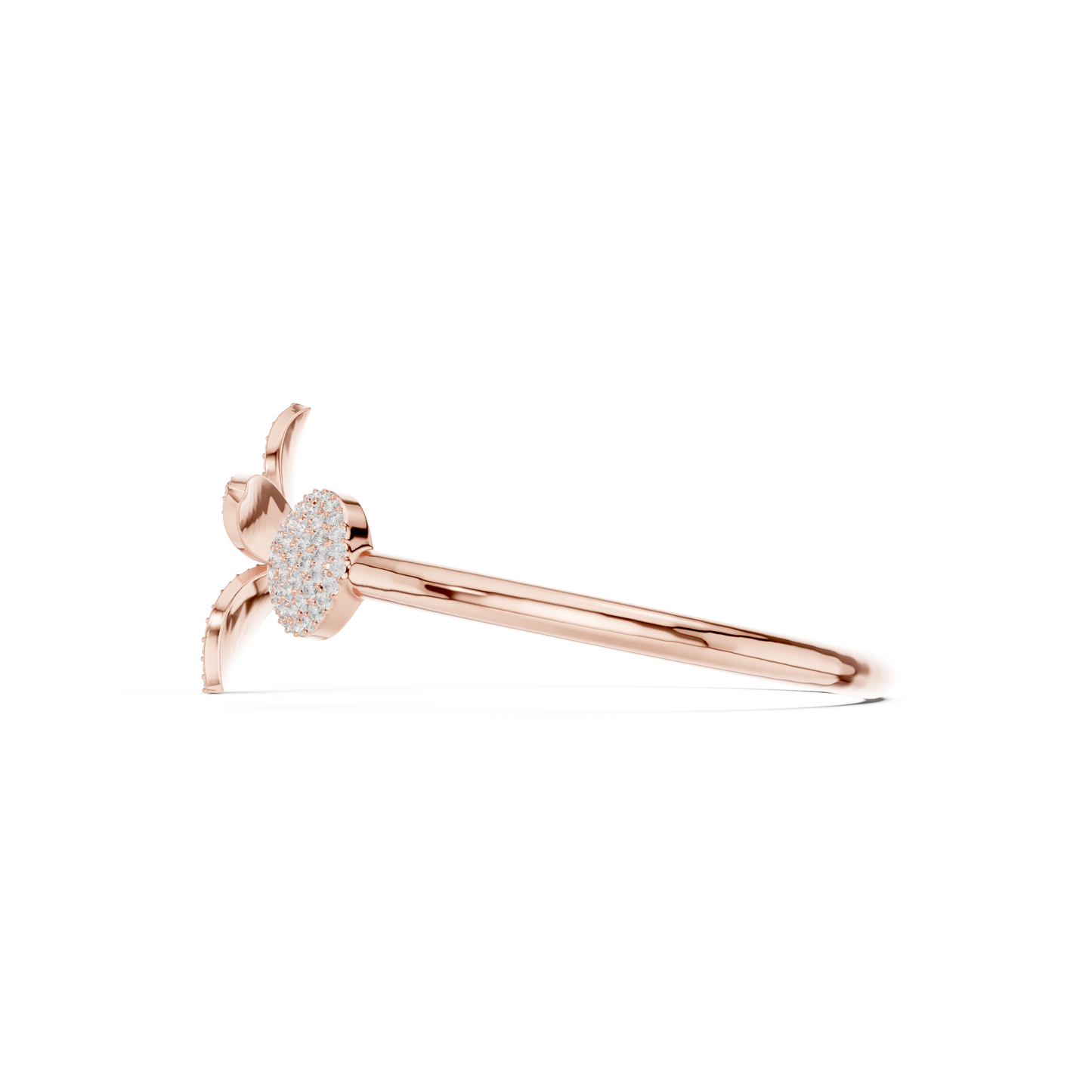 Butterfly Diamond Open Cuff Bracelet