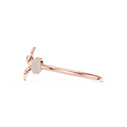 Butterfly Diamond Open Cuff Bracelet