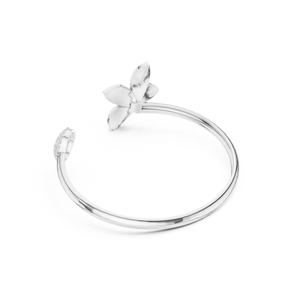 Butterfly Diamond Open Cuff Bracelet