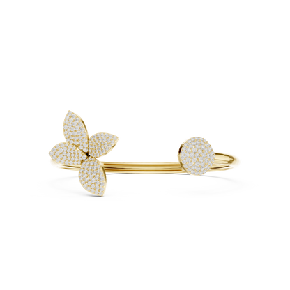 Butterfly Diamond Open Cuff Bracelet