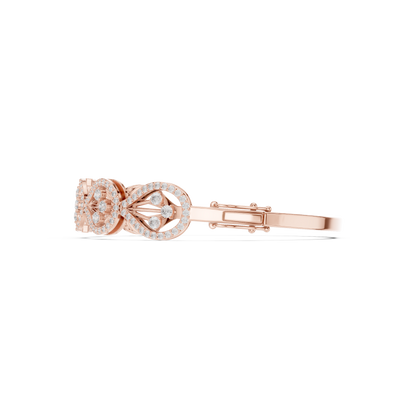 The Botanical Openwork Teardrop Diamond Bangle