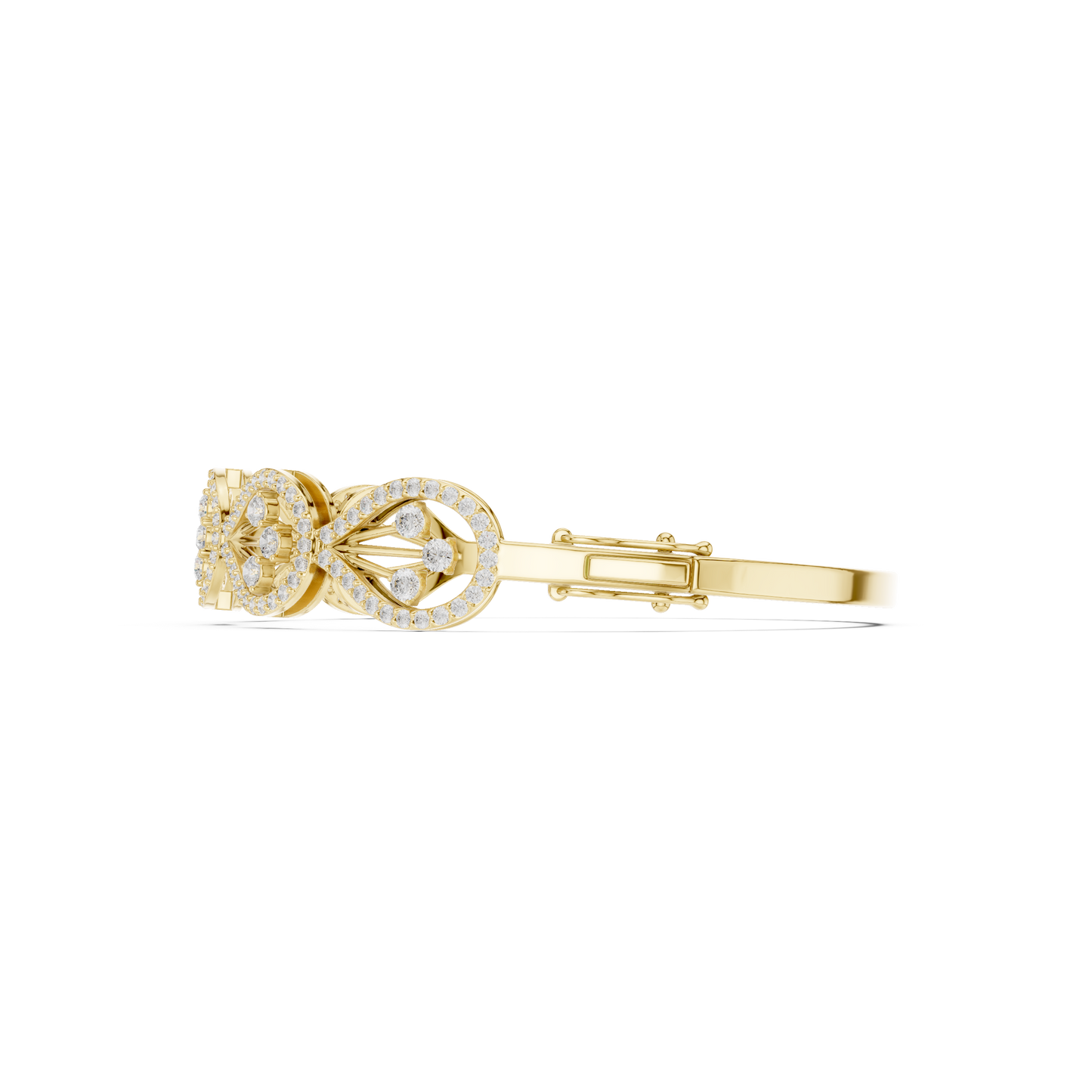 The Botanical Openwork Teardrop Diamond Bangle