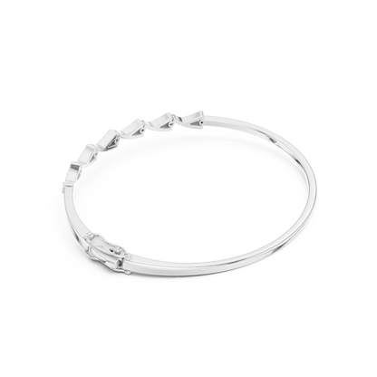 Diamond Chevron Pattern Bangle Bracelet