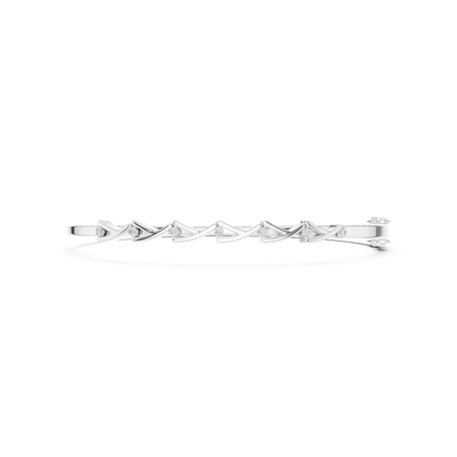 Diamond Chevron Pattern Bangle Bracelet