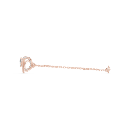 Elegant Infinity Diamond Bracelet with Pear-Cut Center Stone