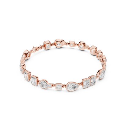 The Mixed Shape Bezel Diamond Bracelet