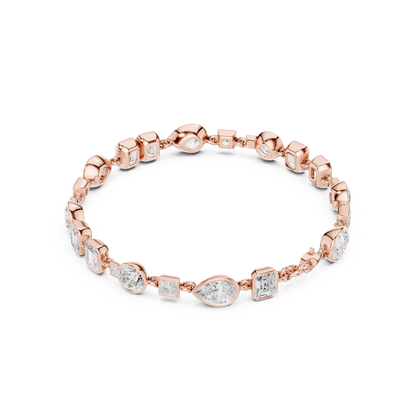 The Mixed Shape Bezel Diamond Bracelet