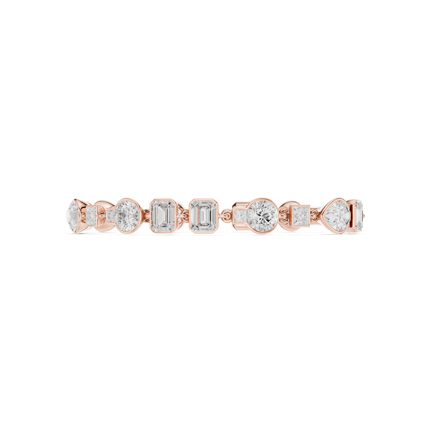 The Mixed Shape Bezel Diamond Bracelet