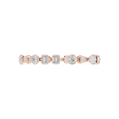 The Mixed Shape Bezel Diamond Bracelet