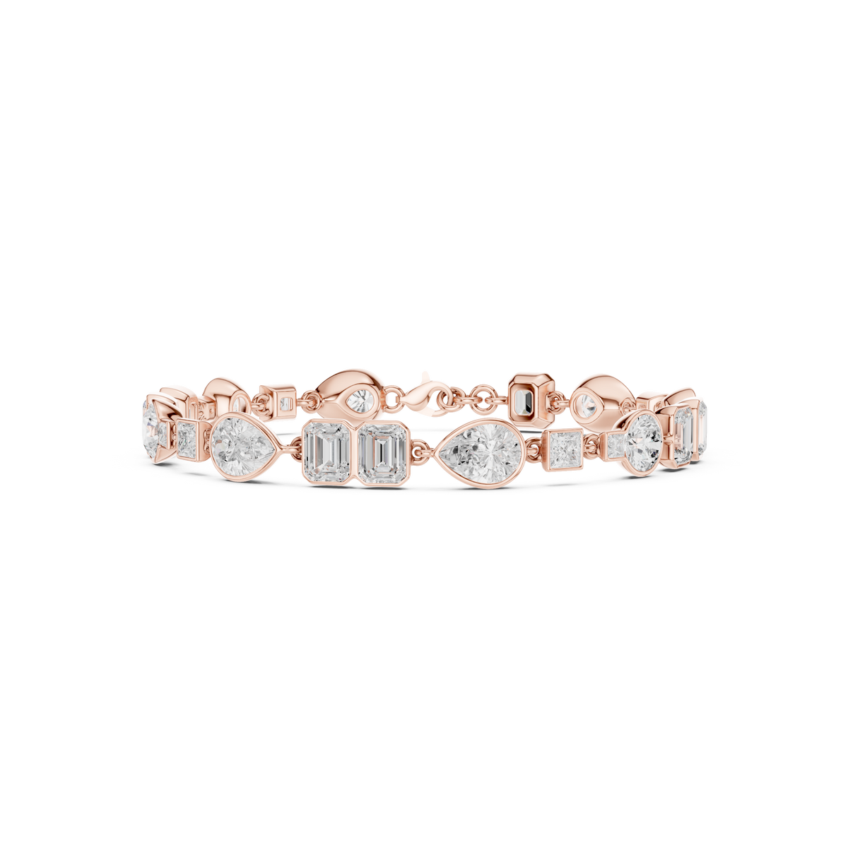 The Mixed Shape Bezel Diamond Bracelet