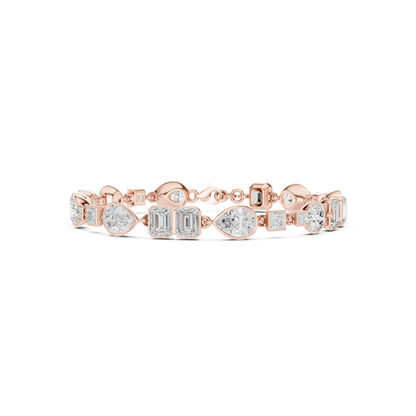 The Mixed Shape Bezel Diamond Bracelet