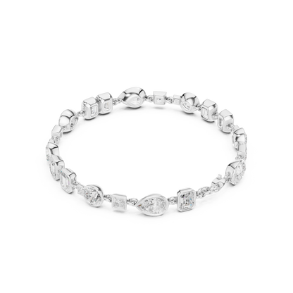 The Mixed Shape Bezel Diamond Bracelet