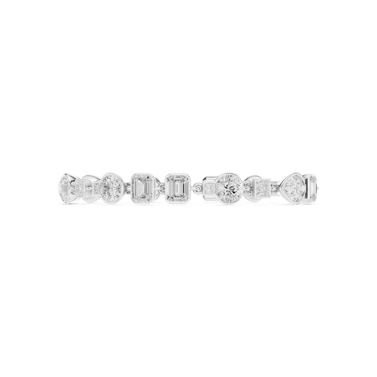 The Mixed Shape Bezel Diamond Bracelet