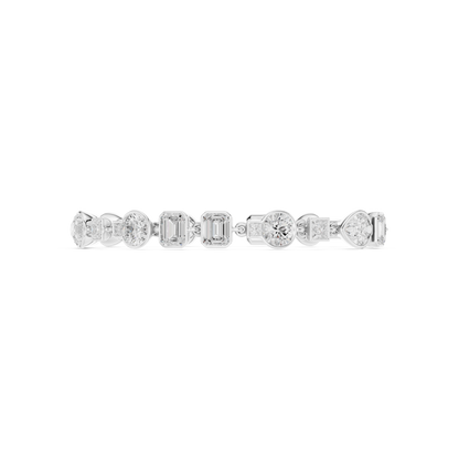 The Mixed Shape Bezel Diamond Bracelet