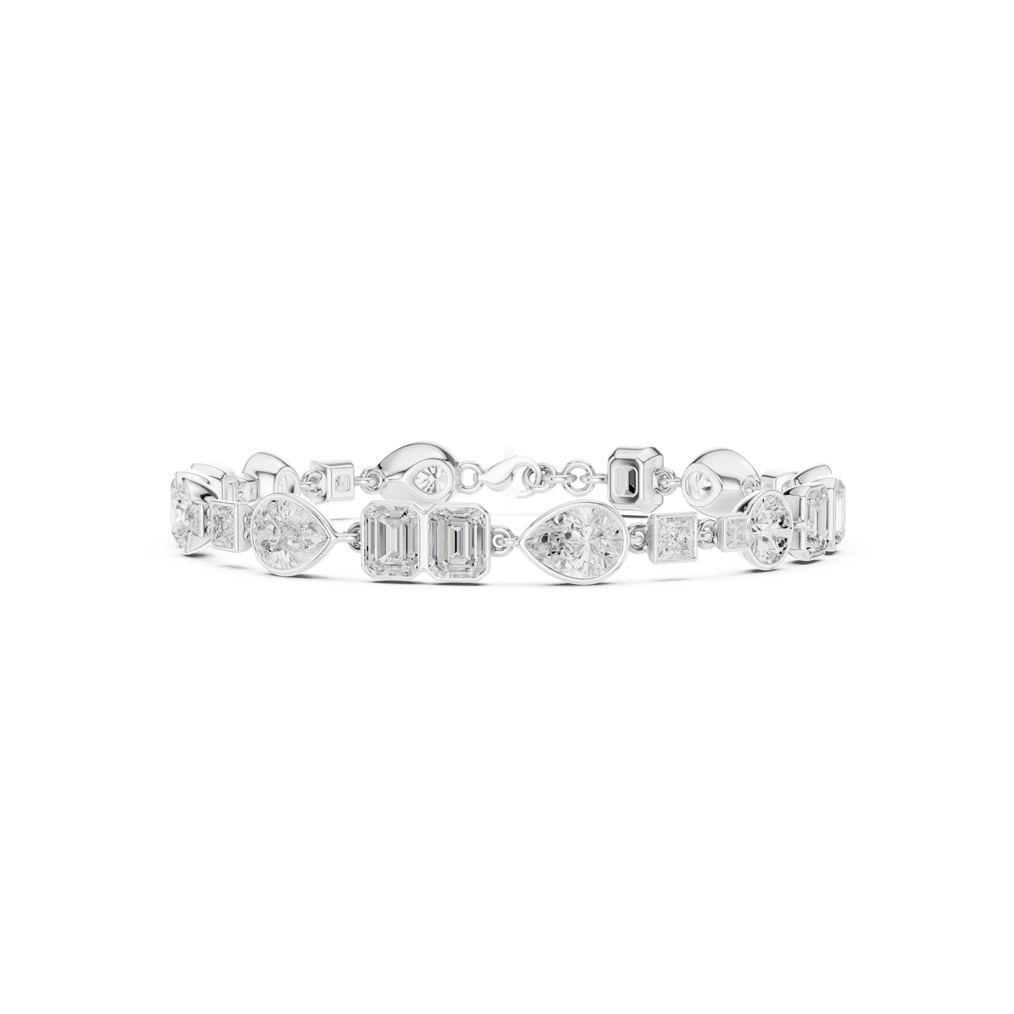 The Mixed Shape Bezel Diamond Bracelet