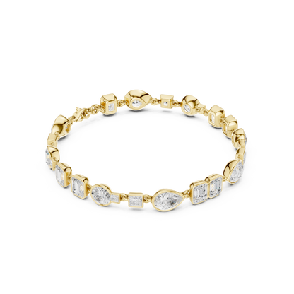 The Mixed Shape Bezel Diamond Bracelet