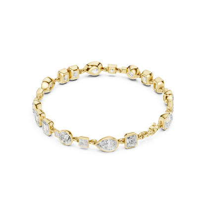 The Mixed Shape Bezel Diamond Bracelet
