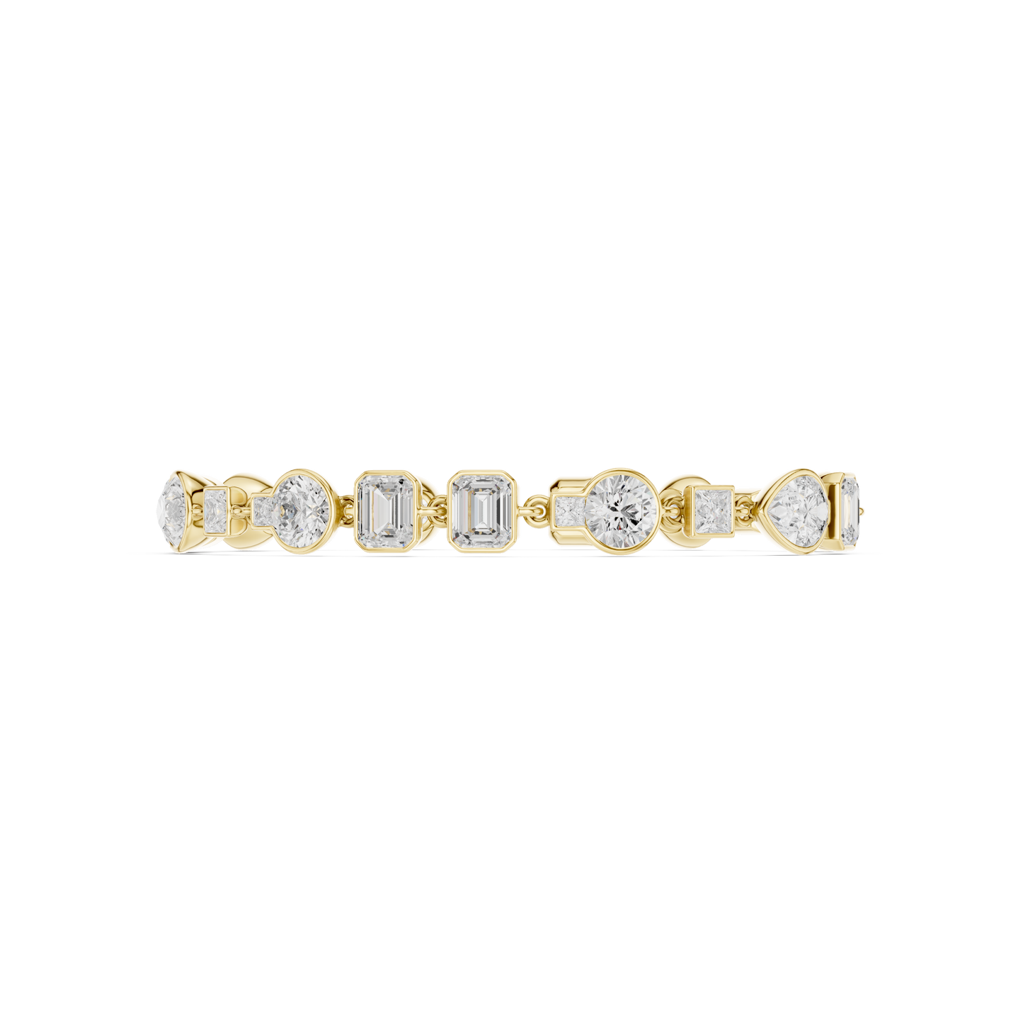 The Mixed Shape Bezel Diamond Bracelet
