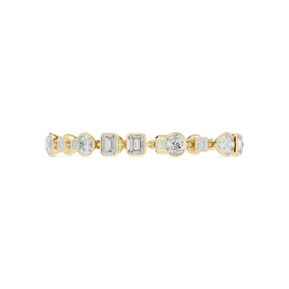 The Mixed Shape Bezel Diamond Bracelet