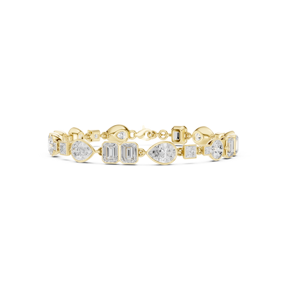 The Mixed Shape Bezel Diamond Bracelet