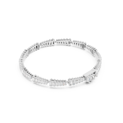 The Stepped Baguette Diamond Statement Bracelet