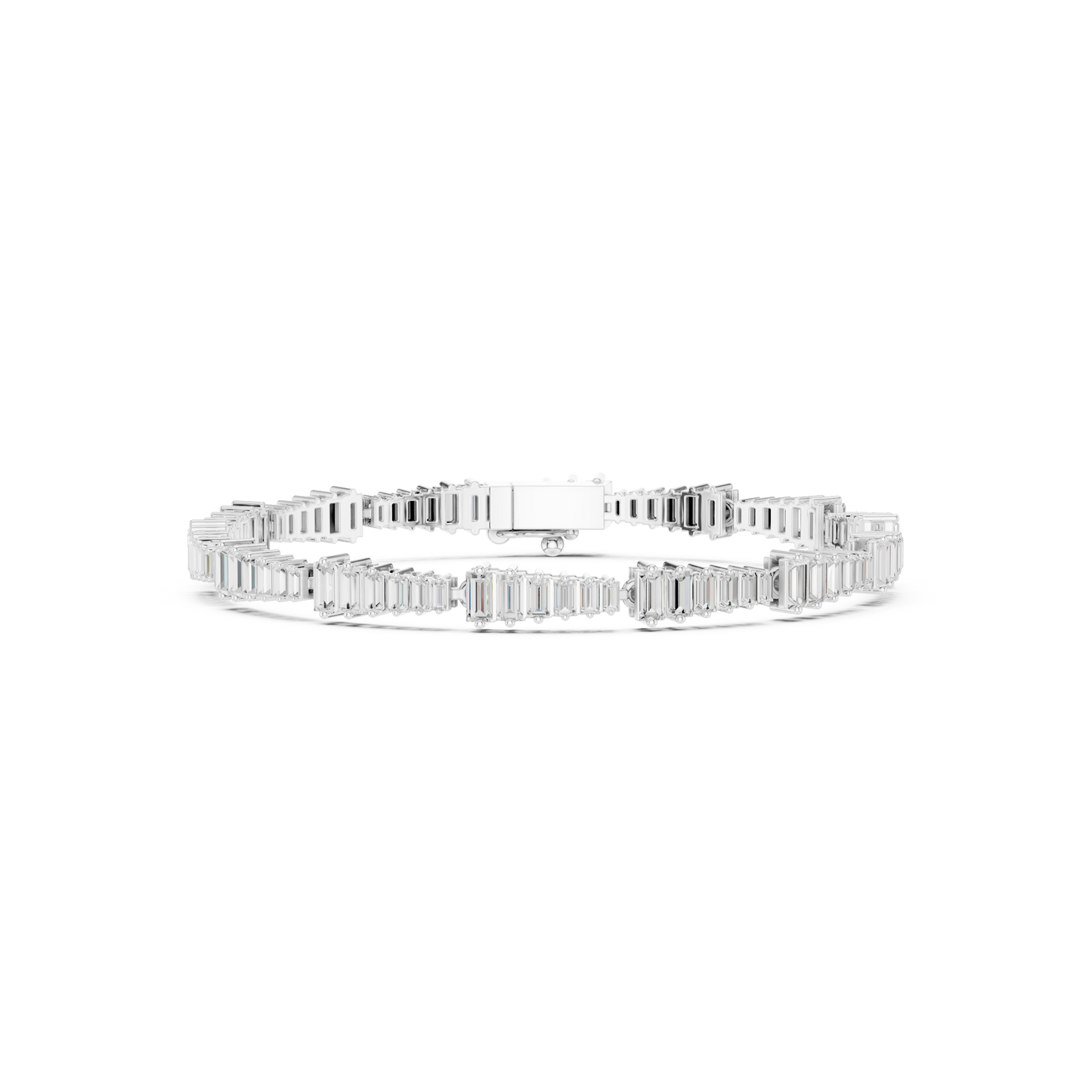 The Stepped Baguette Diamond Statement Bracelet